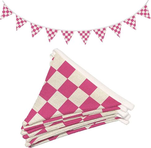 Two Fast Birthday Decorations, 2nd Birthday Decoration for Boys, Race Car Party Supplies for 2 Year Old Garland Triangle Banners,Black and White Checkered Linen Type Flags 11Ft Bunting Flags in Saudi Arabia