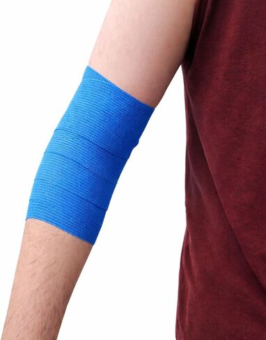 Rapid Care Self Adhering Bandage Wrap 3" x 5 Yards - Cohesive Elastic Wrap, Breathable and Tearable Athletic Tape for Sports, First Aid, Joints - Animal Safe, 12-Pack in Saudi Arabia