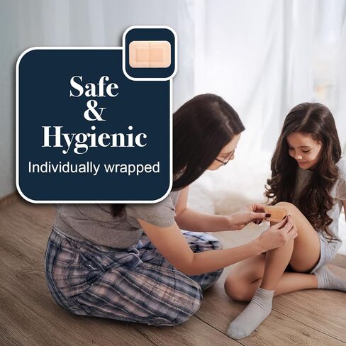 Dynarex Sheer Plastic Adhesive Bandages Water-Resistant and Sterile Non-Stick Pad First Aid Covers Minor Cuts Scratches - 2" x 3", 1 Box of 6 in Saudi Arabia