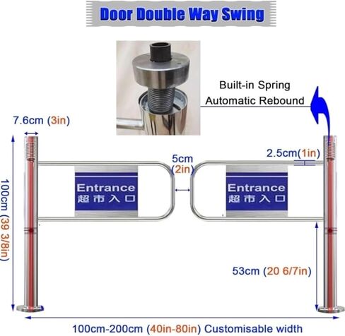Suitable for 90° Opening Metal Doors at Market Entrances(100 * 100cm) in Saudi Arabia