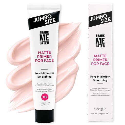 Elizabeth Mott Thank Me Later Blurring Face Primer with SPF 30 - Sun Protection All Day Makeup Wear - Pore Minimizing, Softens Fine Lines and Wrinkles for Velvet Skin - Great For All Ages, 30mL in Saudi Arabia