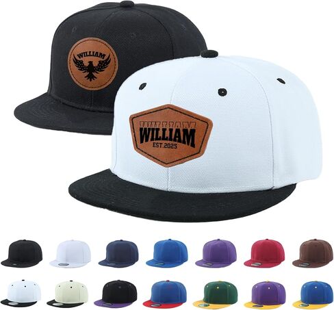 Custom Hat Personalized Snapback Hats Flat Bill Baseball Caps for Men Women Hip Hop Style Adjustable Personalized Gifts in Saudi Arabia