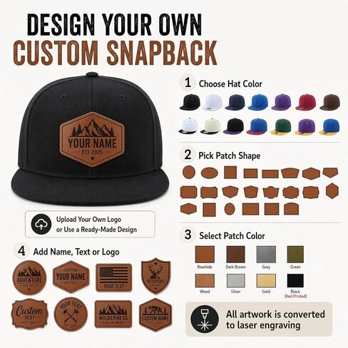 قبعة مخصصة شخصية Snapback القبعات شقة بيل قبعات البيسبول للرجال النساء الهيب هوب نمط قابل للتعديل هدايا شخصية in Kuwait