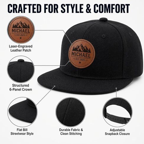 قبعة مخصصة شخصية Snapback القبعات شقة بيل قبعات البيسبول للرجال النساء الهيب هوب نمط قابل للتعديل هدايا شخصية in Kuwait