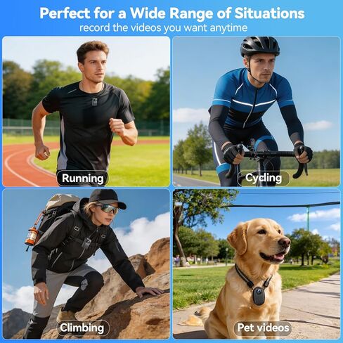 4K Mini Body Camera,Thumb Camera,Mini Body Sports Action Camera with 64GB Storage, Hands Free POV Magnetic Wearable Cam, Thumb Size Mount Anywhere for Cycling Hiking Running Vlogging Pet Walking in Saudi Arabia
