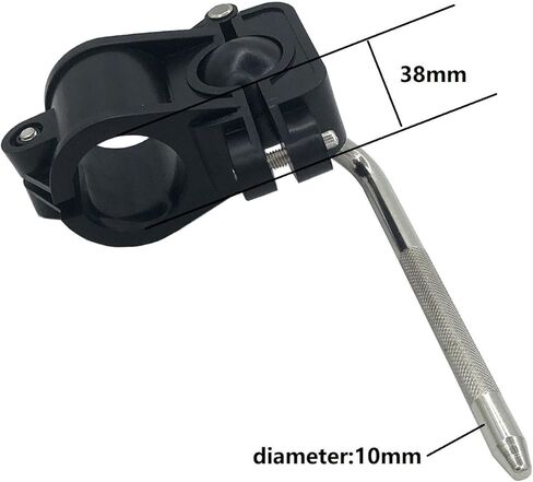 Electronic Drum Rack Mounting Clamp with Rotating L Rod, 10mm Electronic Drum Pad L Arm with 38mm Drum Rack T Clamp for Electronic Drum Set in Saudi Arabia
