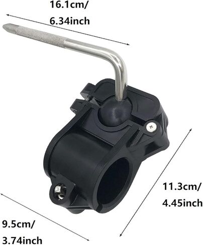 Electronic Drum Rack Mounting Clamp with Rotating L Rod, 10mm Electronic Drum Pad L Arm with 38mm Drum Rack T Clamp for Electronic Drum Set in Saudi Arabia