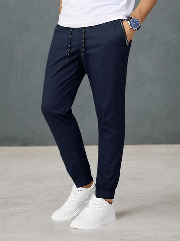 Men's Athletic Pants Elastic Waist with Zippered Pockets Gym Training in Saudi Arabia