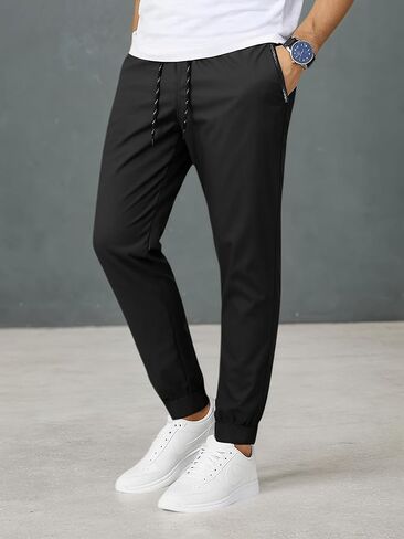 Men's Athletic Pants Elastic Waist with Zippered Pockets Gym Training in Saudi Arabia