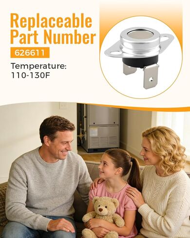 626614 مفتاح حد مناسب لفرن Nordyne Intertherm Miller G7TE100D-V35C G8SA-055U-T23AP MGC2SC090D-T35C1 يستبدل 626611 626581 مفتاح حد التحكم التلقائي في درجة الحرارة المعدني الموثوق به in Kuwait
