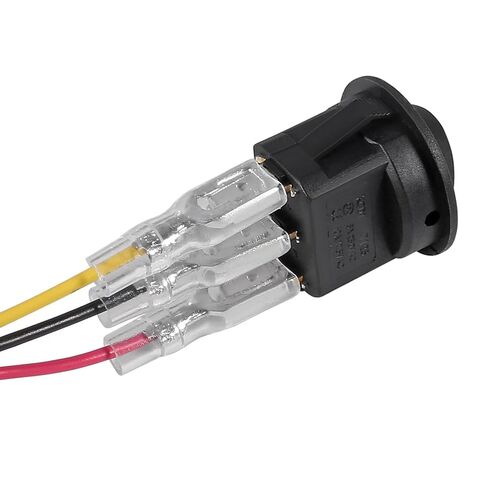 15 Pack 3 Pin 3 Position Round Rocker Switch 12V ON/Off/ON 6A/250V AC 10A/125V DC SPDT Circle Toggle Switch for Car Boat Automotive RV Black with Pre-Wired Wires in Saudi Arabia
