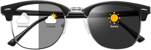 Blue Light Blocking Glasses Photochromic Sunglasses for Men and Women Round Computer Gaming Glasses Anti UV in Saudi Arabia