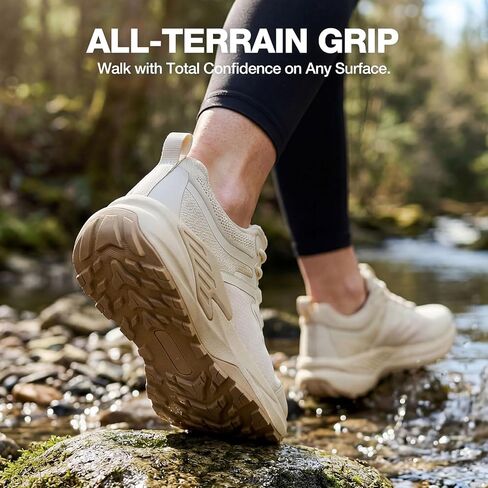 NINGO Women's Waterproof Hiking Shoes, Lightweight Non Slip Outdoor Trail Sneakers for All-Day Comfort, Breathable Work Shoe for Walking, Running, Camping, Climbing, Backpacking in Kuwait