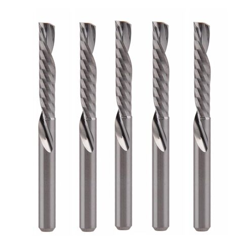 5 قطعة كربيد التنغستن واحد الناي نهاية المطاحن CNC راوتر قطع الطحن 3.175X17mm أسفل قطع القواطع أعسر 1 مطحنة أدوات القطع in Kuwait