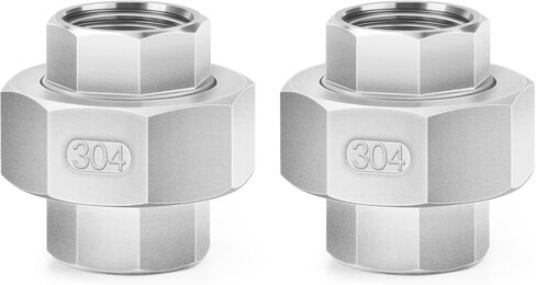 ChillWaves 304 Stainless Steel Cast Pipe Fitting, Union，1" NPT Female，Thread Adapter(2-PACK) in Saudi Arabia