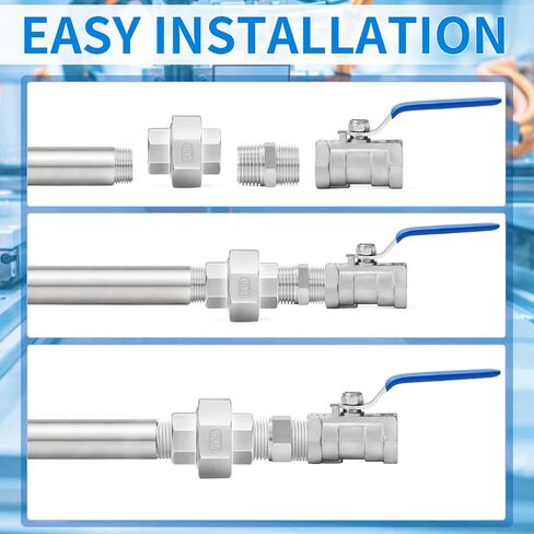 ChillWaves 304 Stainless Steel Cast Pipe Fitting, Union，1" NPT Female，Thread Adapter(2-PACK) in Saudi Arabia