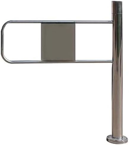 Stainless Steel Safety Gate - 90° Manual Pedestrian Access, Automatic Rebound Swing, Right Hand Push, Universal Fit, 100×97 cm for Home & Market Use in Saudi Arabia