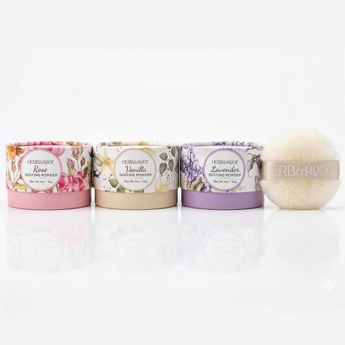 Herb & Root Rose Perfumed Body Dusting Powder for Women, Talc Free, Anti-Chafing, Feminine Powder, dusting Powder, 6 oz… (Rose Dusting Powder- Old- FBA) in Saudi Arabia