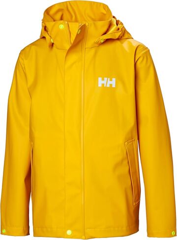 Helly Hansen Kids' Big Juniors Moss Coat Jacket with Full Rain Protection, 344 Essential Yellow, 14 in Saudi Arabia