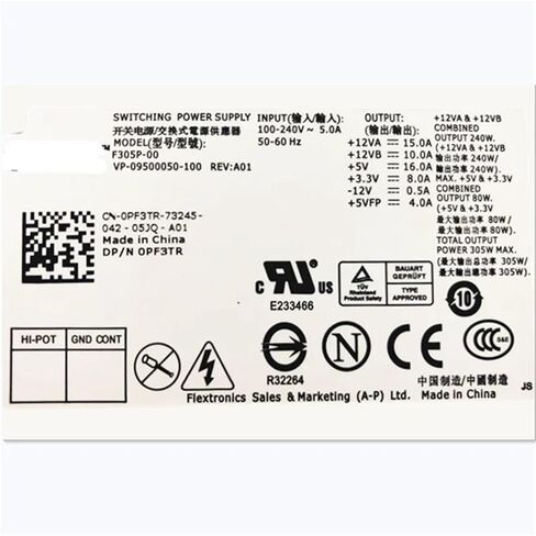 PSU محول التيار الكهربائي ل 5150 M8805 L305P-01 F305P-00 N305P-06 H255PD-00 N255PD-00 H305P-02 N305P-06 AC305AM-00 in Saudi Arabia