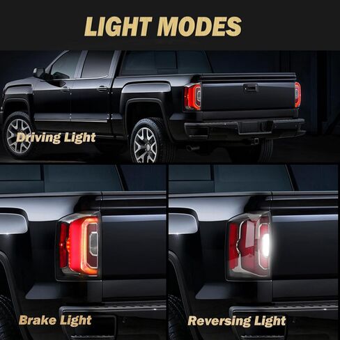 مجموعة مصابيح LED الخلفية متوافقة مع 2016 2017 2018 GMC Sierra 1500 Denali 1500 الضوء الخلفي للمصباح الخلفي أضواء الفرامل الخلفية الجانب الأيمن للراكب GM2801295 84365931 84233588 in Kuwait