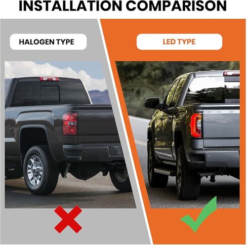 مجموعة مصابيح LED الخلفية متوافقة مع 2016 2017 2018 GMC Sierra 1500 Denali 1500 الضوء الخلفي للمصباح الخلفي أضواء الفرامل الخلفية الجانب الأيمن للراكب GM2801295 84365931 84233588 in Kuwait