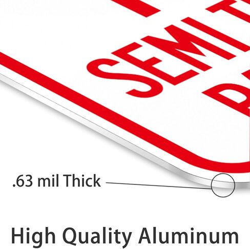 (2 Pack) No Semi Truck Parking Sign, Large 18 x 12 Inches Semi Truck No Parking Aluminum Sign, UV Protected, Weather Resistant, Reflective, Waterproof, Durable Ink, Easy To Mount in Saudi Arabia
