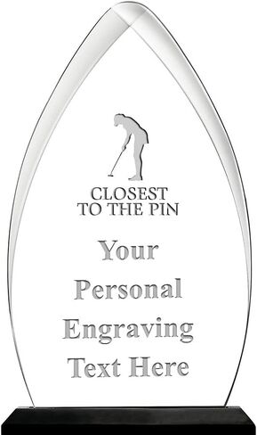 Golf Acrylic Award Trophy, 6.75" H Custom Closest to The Pin Female Golf Award, Engraving Included in Saudi Arabia