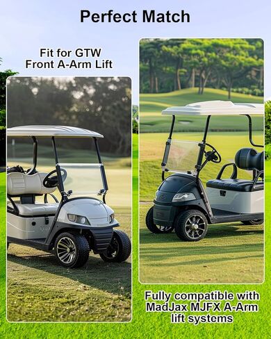 طقم جلبة رفع A-Arm لعربة الجولف مناسب للرفع الأمامي GTW وMadJax MJFX A-Arm Lift، طقم بطانات رفع عربة الجولف، أسود in Kuwait