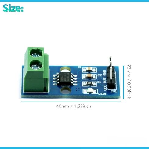 3 Pcs ACS712 5A/20A/30A Range Current Sensor Detector Module with Indicator Light 30A Hall Current Sensor Compatible with for Arduino Raspberry Pi ESP32 STM (30A) in Saudi Arabia