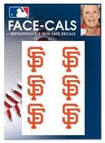 MLB San Francisco Giants Face Tattoos, Team Colors, One Size in Kuwait