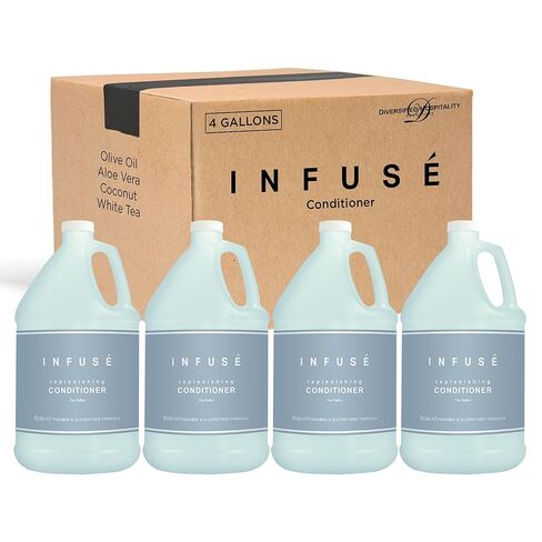 Infuse Hotel Body Wash/Hand Soap | 1 Gallon | Designed to Refill Soap Dispensers | by Terra Pure (Set of 4) in Saudi Arabia