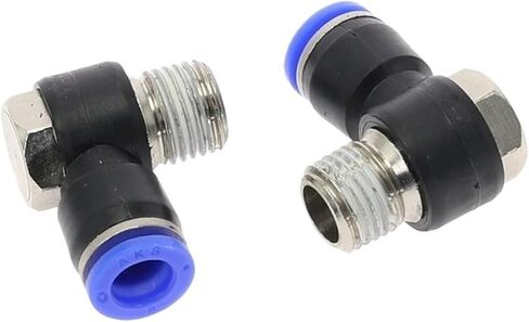 PH" hexagonal Air Pneumatic Pipe Connector 4mm-12mm OD Hose Tube 1/8" 1/4" 3/8" 1/2" BSPT Male Thread L Shape Gas Quick Fittings(12mm OD Hose,1/2 inch) in Saudi Arabia
