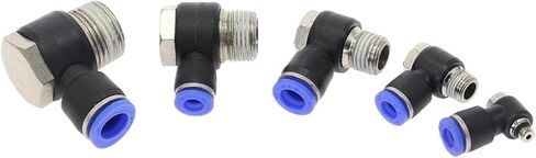 PH" hexagonal Air Pneumatic Pipe Connector 4mm-12mm OD Hose Tube 1/8" 1/4" 3/8" 1/2" BSPT Male Thread L Shape Gas Quick Fittings(12mm OD Hose,1/2 inch) in Saudi Arabia