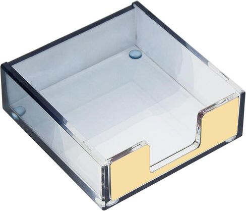 MultiBey Clear Gold Acrylic Sticky Note Pad Holder for Desk, Memo Holder Paper Dispenser, Desktop Accessories Organizer for Office School Home(Gold) in Kuwait