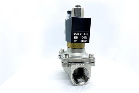 3/4 بوصة مفتوحة عادة الفولاذ المقاوم للصدأ 12 فولت تيار مستمر صمام الملف اللولبي الكهربائي عادة الهواء الطلق المياه NBR 1 قطعة (220VAC_NBR-SEAL) in Saudi Arabia