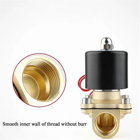 1-1/4 Inch Normally Closed Brass Solenoid Valve 230V 220V 24V 12V Direct Acting 1Pcs(NPT_12VDC) in Saudi Arabia