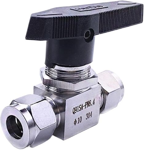 Stainless Steel SS304 Hydraulic Pipe Ball Valve Female For Tube-line And Pipeline Tube OD 3-12mm 1Pcs(8mm OD Tube) in Saudi Arabia