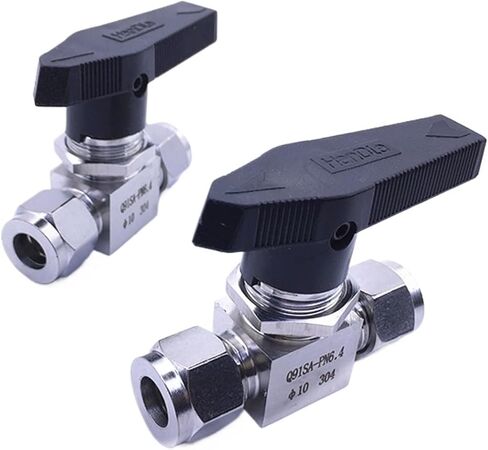 Stainless Steel SS304 Hydraulic Pipe Ball Valve Female For Tube-line And Pipeline Tube OD 3-12mm 1Pcs(8mm OD Tube) in Saudi Arabia