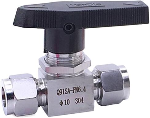 Stainless Steel SS304 Hydraulic Pipe Ball Valve Female For Tube-line And Pipeline Tube OD 3-12mm 1Pcs(8mm OD Tube) in Saudi Arabia