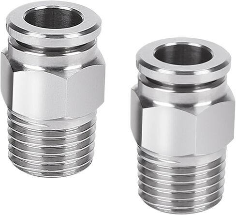 PC 304 الفولاذ المقاوم للصدأ موضوع خارجي هوائي اقتران سريع 1/8 "1/4" 3/8 "1/2" موضوع خارجي موصل خرطوم القصبة الهوائية (PC8-01) in Kuwait