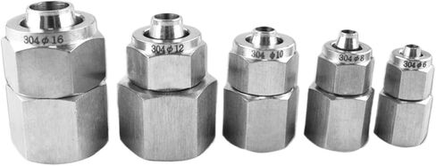 304 stainless steel pneumatic joint pipe joint trachea hose quick tightening joint 1/8''1/4''3/8''1/2''bspp internal thread(PCF8-03) in Saudi Arabia