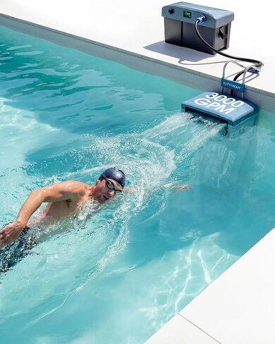 آلة السباحة SLIPSTREAM لحمامات السباحة - 3000 جالون في الدقيقة - محمولة، بدون تركيب - أوسع وأكثر سلاسة من نفاثات السباحة - آلة تيار عداد حمام السباحة الداخلية وفوق الأرض - للسباحة واللياقة البدنية والمرح العائلي in Kuwait