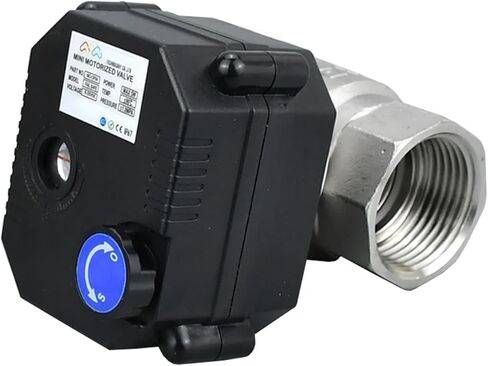 DN10/8/25 Motorized Ball Valve With Manual Switch DC12/24/9v Stainless Steel 1Pcs(DN8,DC9V_CR03) in Saudi Arabia
