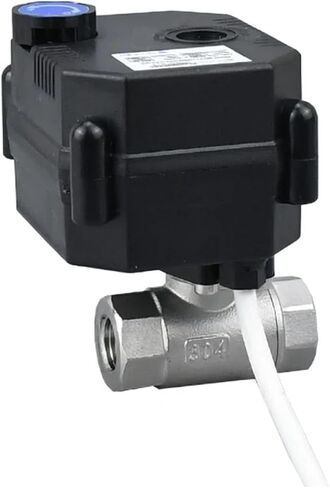 DN10/8/25 Motorized Ball Valve With Manual Switch DC12/24/9v Stainless Steel 1Pcs(DN8,DC9V_CR03) in Saudi Arabia