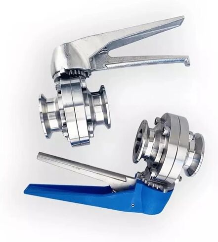 1-1/2 Inch 38mm S304 Stainless Steel Sanitary 1.5 Inch Tri Clamp Valve Squeeze Trigger 1Pcs(Stainless Handle) in Saudi Arabia