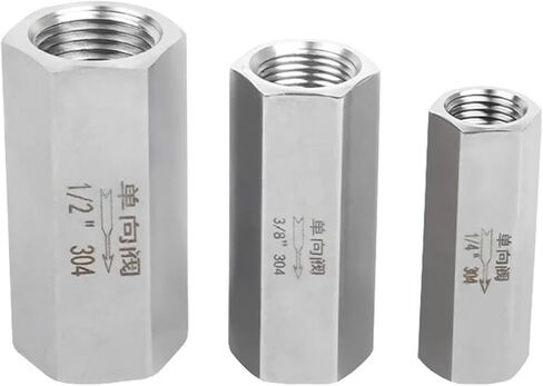 1/8 1/4 1/2 3/4 Inch Stainless Steel Check Valve 24 Bar Steam One Way Non-retrun Valves 1Pcs(1/8") in Saudi Arabia