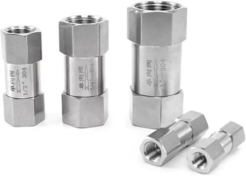 1/8 1/4 3/8 1/2 3/4 1 Inch One Way Non-retrun Check Valves 304 Stainless Steel Check Valve 1Pcs(3/4") in Saudi Arabia