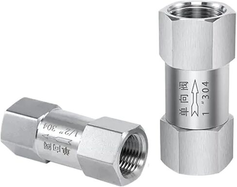 1/8 1/4 3/8 1/2 3/4 1 Inch One Way Non-retrun Check Valves 304 Stainless Steel Check Valve 1Pcs(3/4") in Saudi Arabia