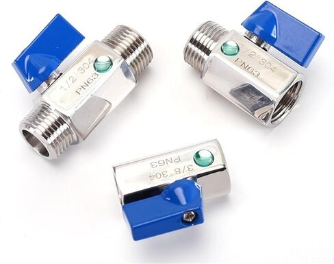1Pcs 1/8 1/4 3/8 1/2 3/4 1 Inch SS304 316 Manual Metal Handle Switch Pneumatic Mini Ball Valve(1/4",SUS304_FEMALE TO FEMALE) in Saudi Arabia